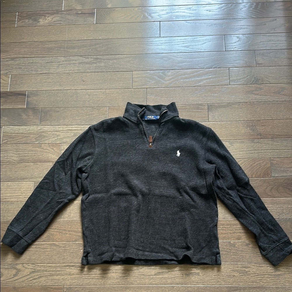 Polo by Ralph Lauren Men's Dark Gray Zip-Up Sweater